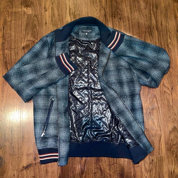 Forever 21 Men Los Angeles Varsity Bomber Retro Streetwear Coat Jacket Gray XL - Picture 4 of 16